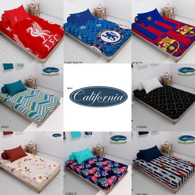 Promo California - Sprei FITTED Single 90 (90x200) OFFICIAL Terlaris pilihan Diskon