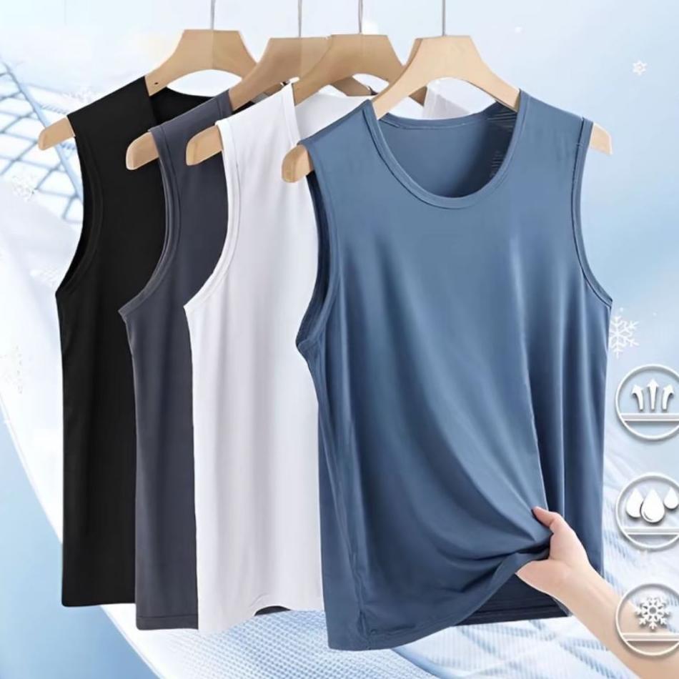 Paket Hemat 4 Pcs Singlet Pria Dewasa Import Slim Fit Kaos Kutang Pres Body Tangtop Cowok Viral