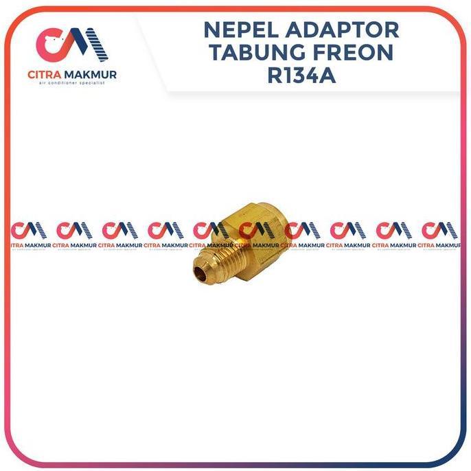 ADAPTOR NEPEL TABUNG FREON R134 KONEKTOR CONNECTOR KULKAS FREON REFRIGRANT R 134A CMO27