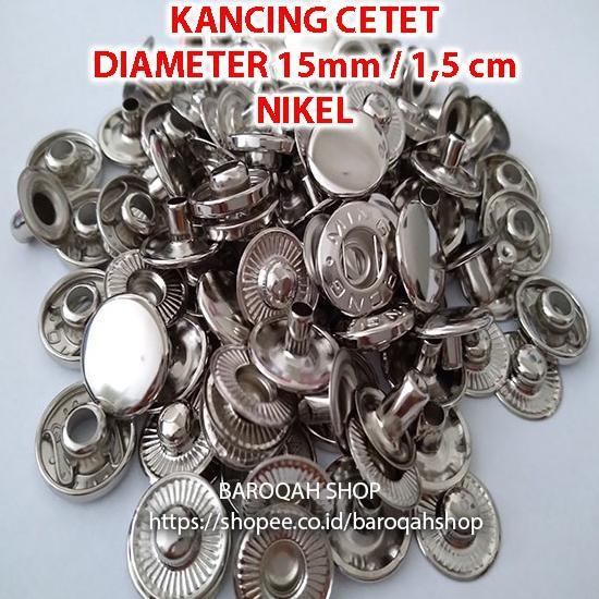 Kancing Cetet, Kancing Jepret, Kancing Baju Dan Jaket Warna Black Nikel, Nikel, Atg Bakar, Doff 7060