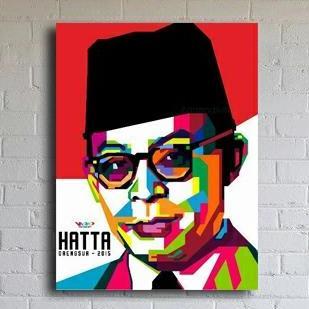 POSTER DINDING MOH HATTA ART WPAP FB27