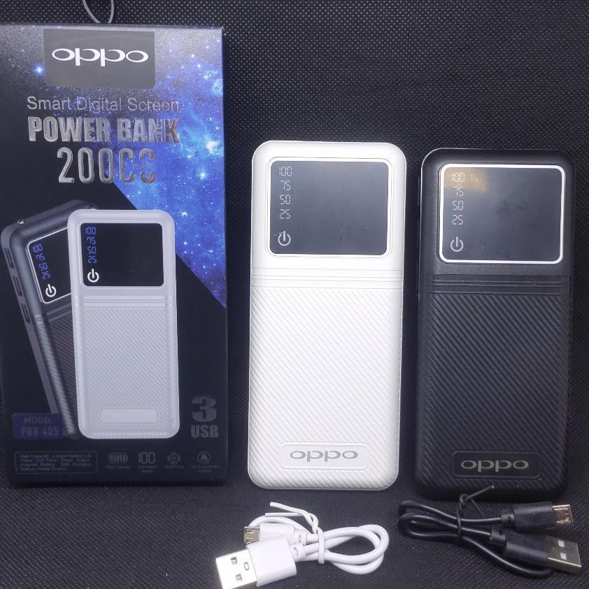 Oppo Power Bank 20000 Mah / Power Bank 3 Usb / Smart Digital Screen Power Bank 2000 Mah