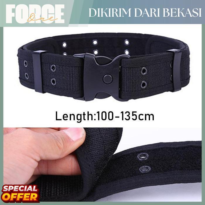 Force One Ikat Pinggang Pria Nylon Fast Unlock Canvas Sabuk Tactical Anti Metal Detector Anti Xray