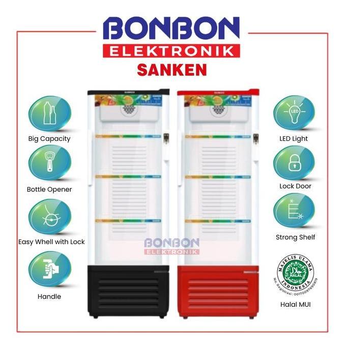(Good) Sanken Showcase Display Cooler 180L SRS-189BK/189MR / SRS 189 BK MR