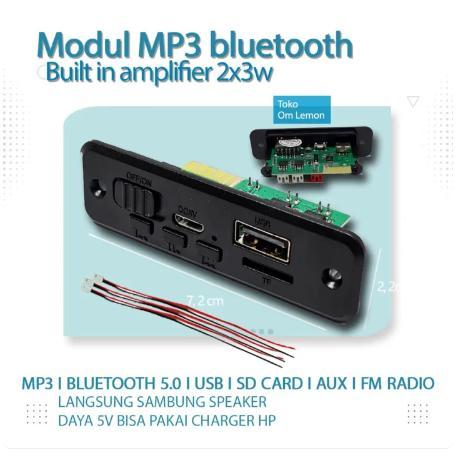 Modul MP3 Bluetooth FM Radio 102 Ampli 2x3watt