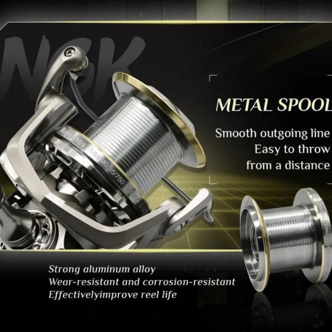 NGK Reel Jumbo 8000-14.000 Silver Oneway Metal Spool