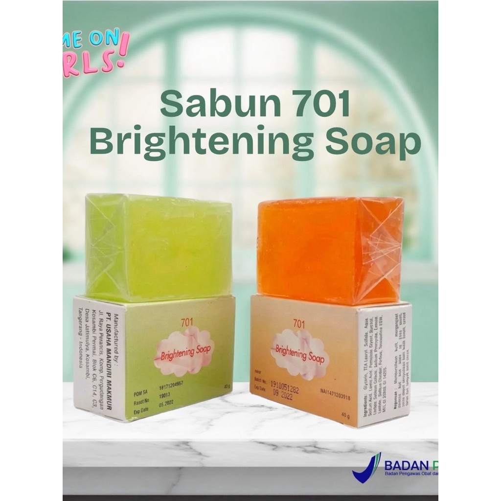 Sabun 701 Brightening Soap Hijau Orange BPOM 100% Original