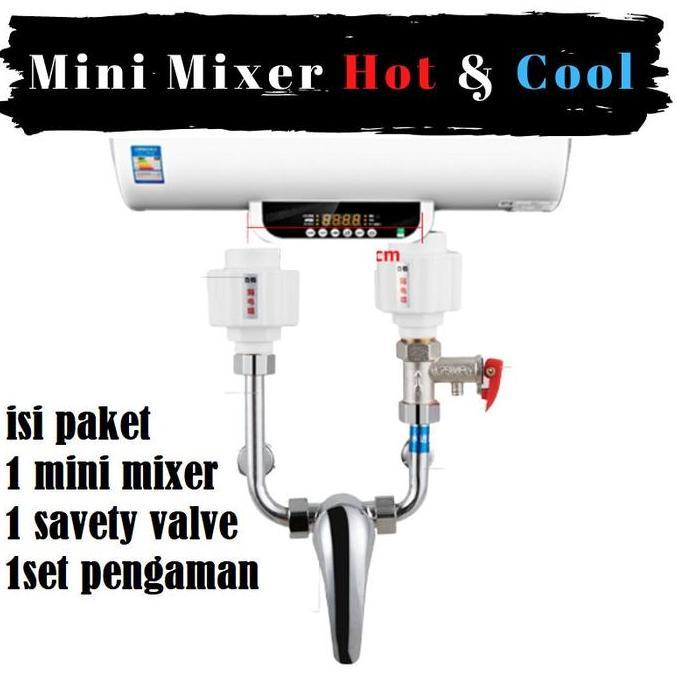 Kran mini mixer plus pengaman listrik / Kran Water heater instan tanpa bobok