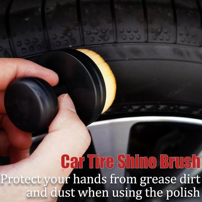 KOLANAME Tire Detailing Brush Soft Tire Detailing Brush Sikat Kuas Semir Brush Detailing Kuas Mobil 