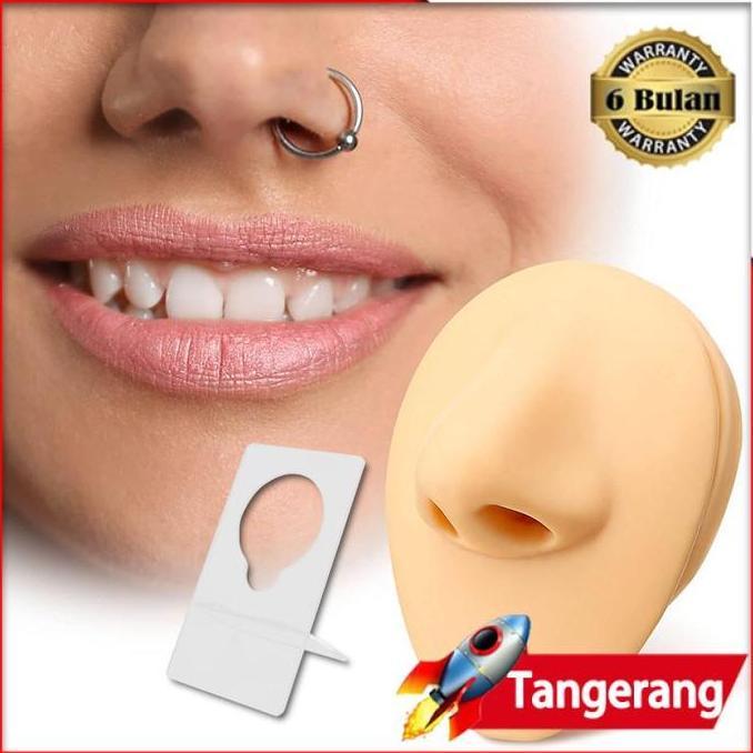 SHWARASA Alat Bantu Mengajar Model Telinga Manusia Palsu Bahan Silikon Model Telinga Alat Tindik Tel