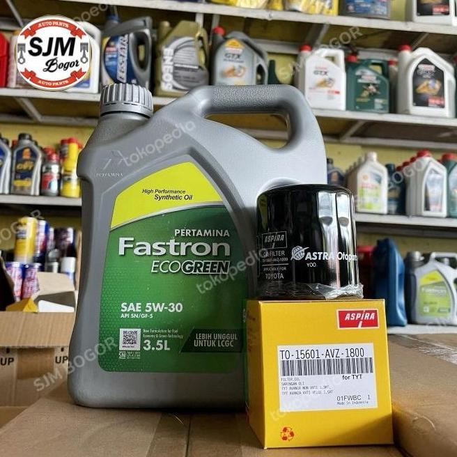 One- New- Paket Ganti Oli Mobil Lcgc Fastron Eco Green Dan Filter Oli