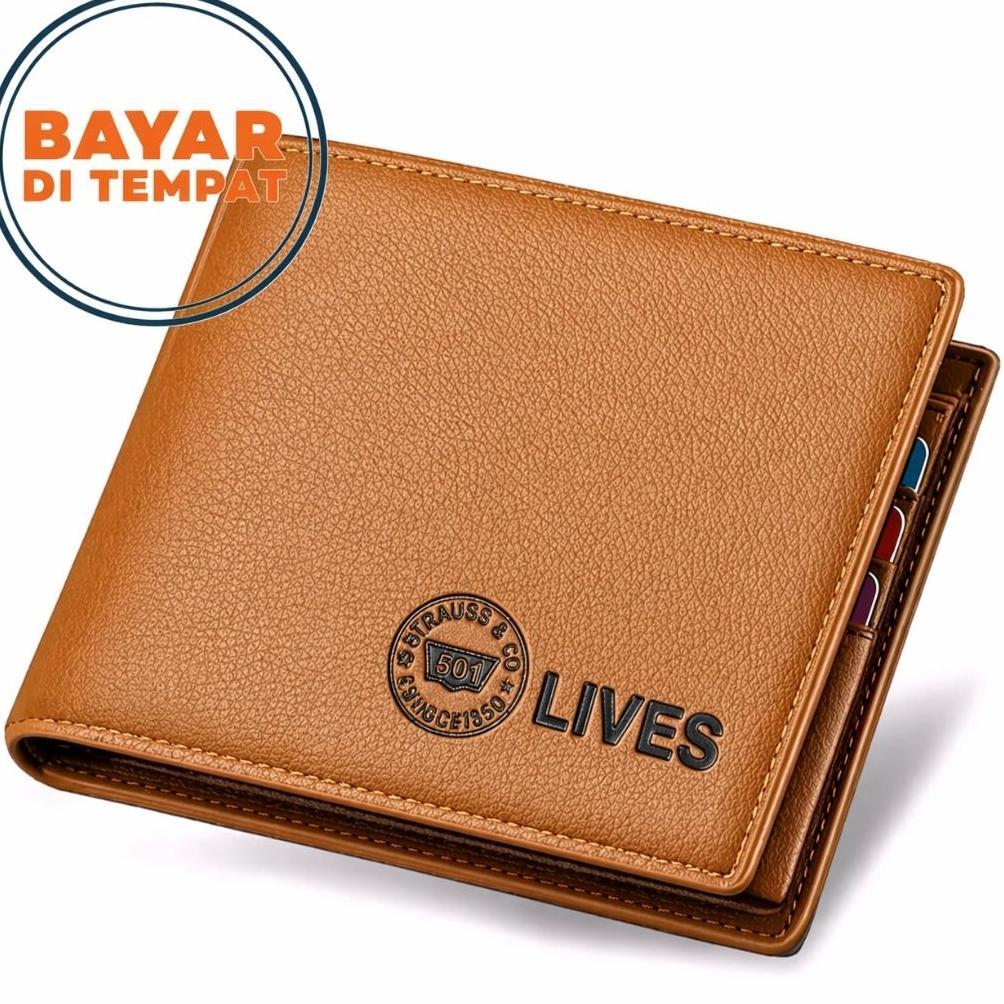 VALUE PACK Dompet Pria Kulit Sintetis Logo Embos LV5000