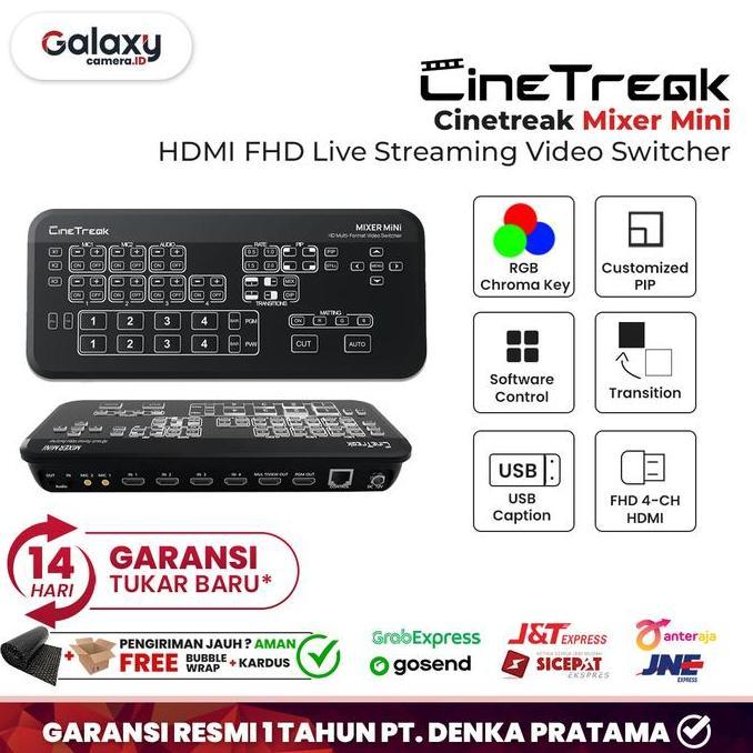 Best Seller Cinetreak Mixer Mini 4-Channel Hdmi Fhd Video Switcher Garansi Resmi Premium