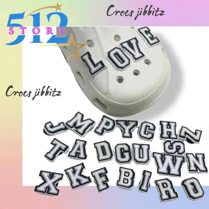 512 Charms Karakter - Crocs Jibbitz Designer Huruf Abjad Alfabet