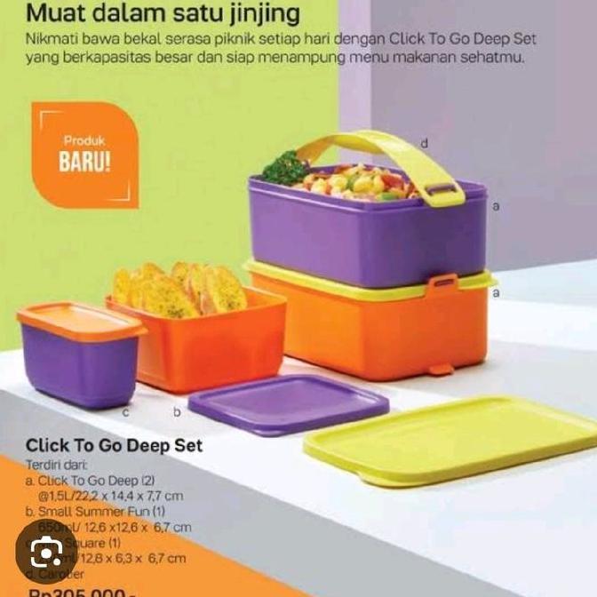 Promo Aneka Rantang Tupperware/ Click To Go Susun Tupperware