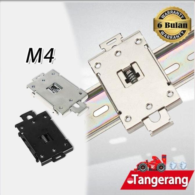 OVMIDEX 35mm DIN Rail Mounting Clamp Metal For Control Panel / Logam Guide Rail Clip