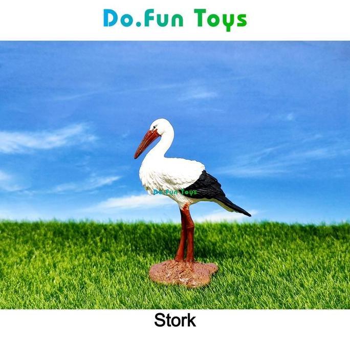 mainan - Stork Animal Figure/ Miniatur Mainan Binatang Burung Bangau Diskon