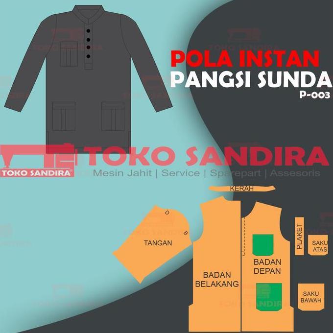 Pola Instan baju pangsi sunda/Pola Instan pangsi/pangsi sunda Alqshop