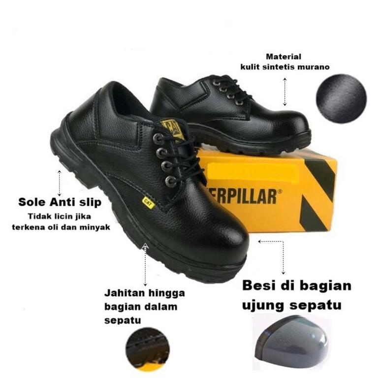Viral Sepatu Safety Semi Boots Kickers Pria Kulit, Sepatu Safety Kings Sepatu Safety Pria Ujung Besi