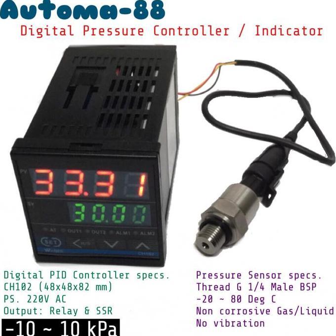 DIGITAL LOW PRESSURE CONTROLLER DISPLAY INDICATOR -10 - 10KPA 10 KPA AT88