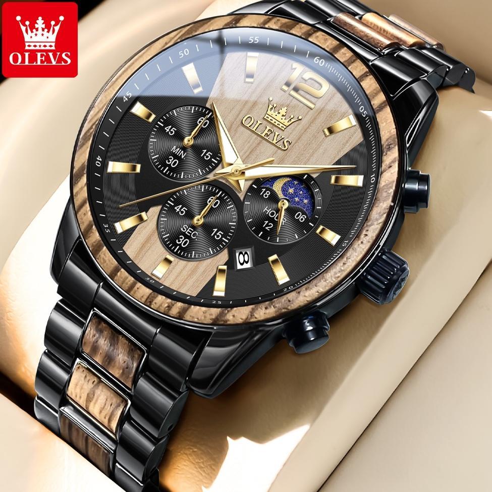 PAKET HEMAT OLVES Jam Tangan Pria Anti Air Original Stainless Steel Unik Terbaru 2026 Fashion Tahan 