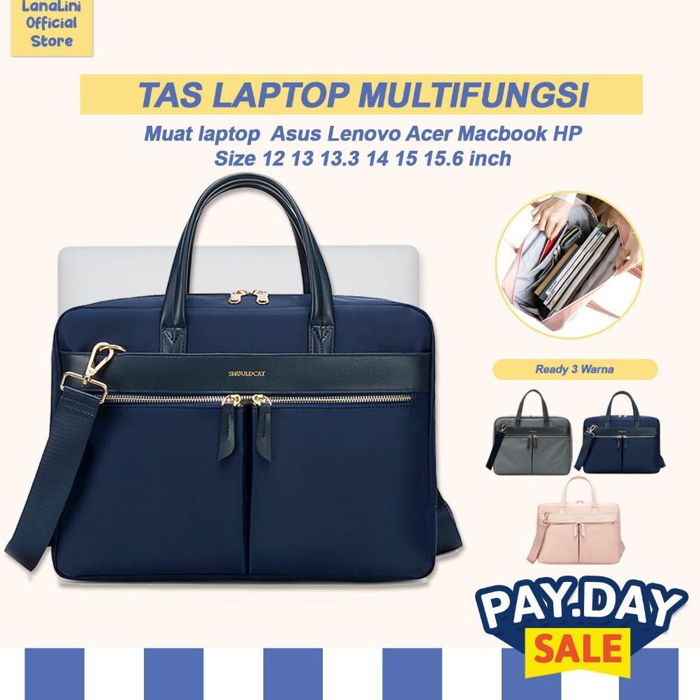 Tas Kantor Kuliah Kerja Selempang Jinjing Hand Bag Warna Biru Navy Abu Abu Pink Briefcase Leather Ba