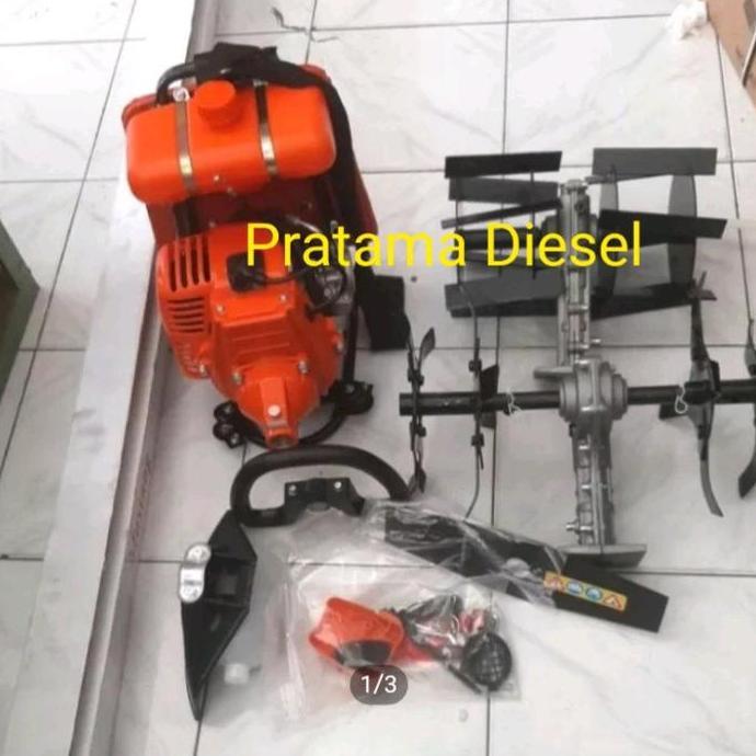 Paket Mesin potong rumput BG328+Mesin 2set cultivator bajak sawah