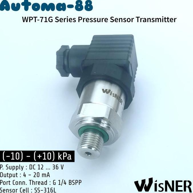 LOW PRESSURE SENSOR TRANSMITTER -10 KPA - 10 KPA -100 MBAR -0.1 BAR OUTPUT 4-20MA 2 WIRE VACUM -10 K