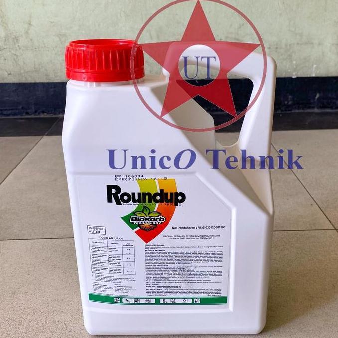 Obat rumput ROUNDUP 4 Liter / cairan pembasmi rumput liar Round up