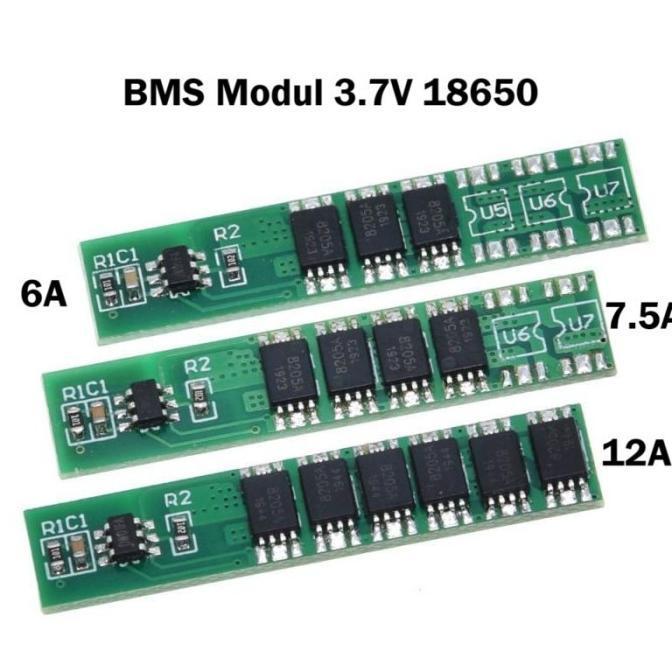 MODULE MODUL BMS 1S 6A 7.5A 12A 3.7V 3.7VOLT 4.2V CHARGER PROTECTION BATERAI LION 18650 AS27