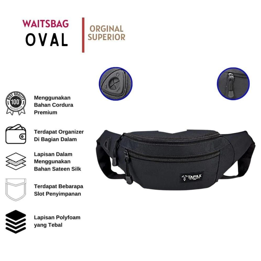 Hemat Tas Selempang Pria / Tas Pinggang Pria Tapax Oval Original