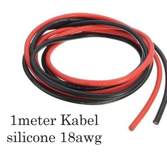 1METER KABEL SILIKON 18AWG SILICONE WIRE AWG 18 AWG AWG18 RC LENTUR AS27