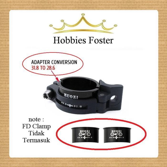 Adaptor FD Clamp Reducer 31.8 ke 28.6 Adapter Dudukan FD Sepeda