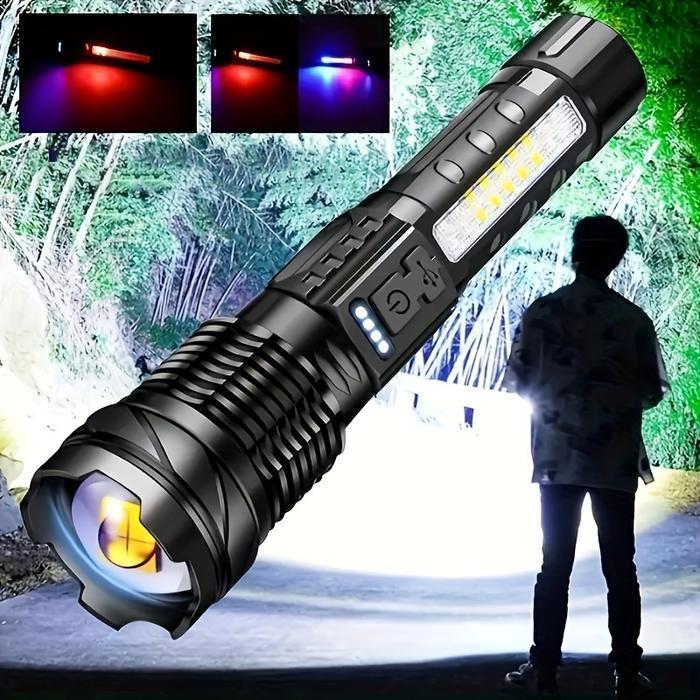 Senter led super terang/Senter Swat Police Terbaik / zoom 7 mode cahaya senter/Led Rechargeable /led