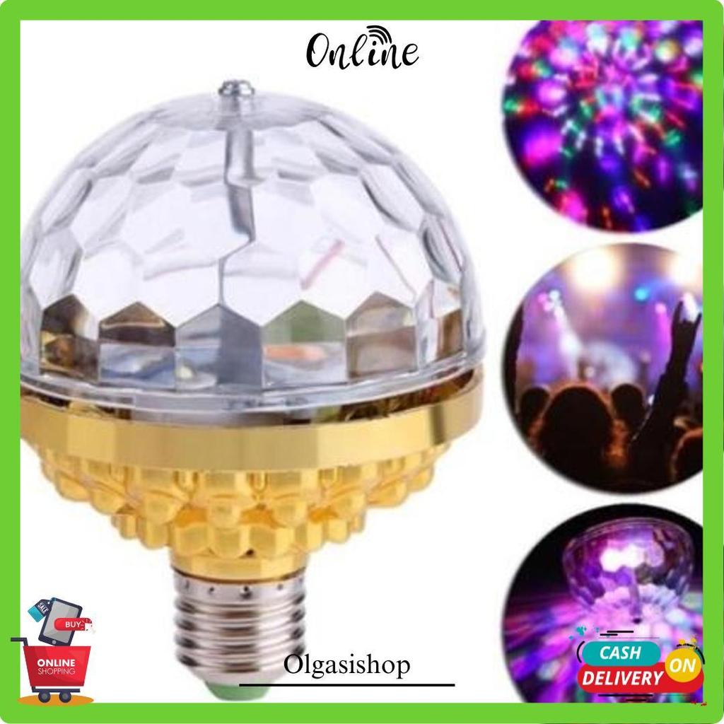 Bolam Lampu Disco Ball  Rgb E27  Lampu Disco 7 Warna Disco Magic Harga Terbaik