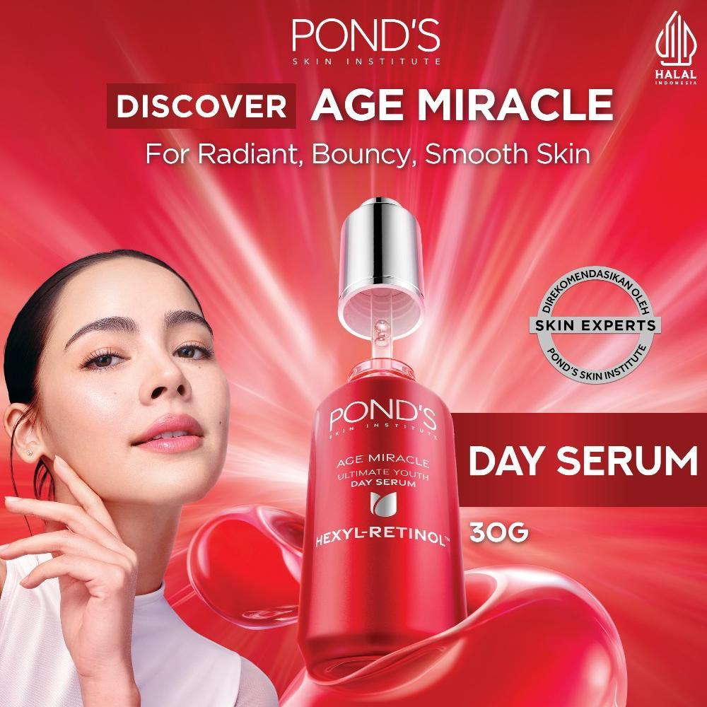 (Best) PONDS SERUM WAJAH Anti Aging +Glowing Serum with Retinol&Niacinamide 30ML