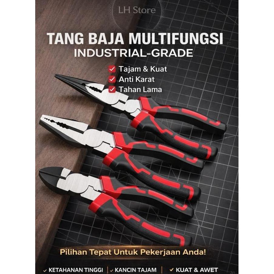 Delixi Tang Kombinasi Tang Potong Tang Lancip 6 Inch ~ LHS