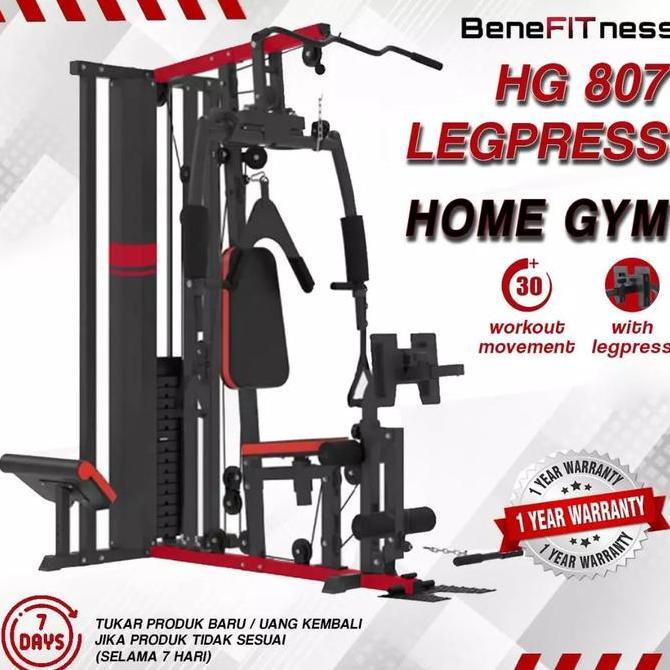 Benefitness Hg 807 - Alat Fitness Multigym Angkat Beban - Home Gym Multifungsi 1 Sisi Garansi 1 Tahu
