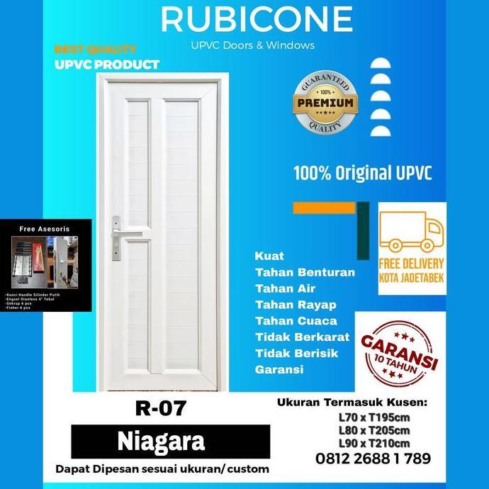 Terlaris Pintu Upvc Rubicone-Niagara-L80 X T205-Putih