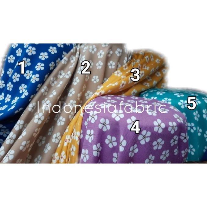 Kain Bahan Meteran Syakila Shakila Shakeela Motif Bunga Shabby Jasmine