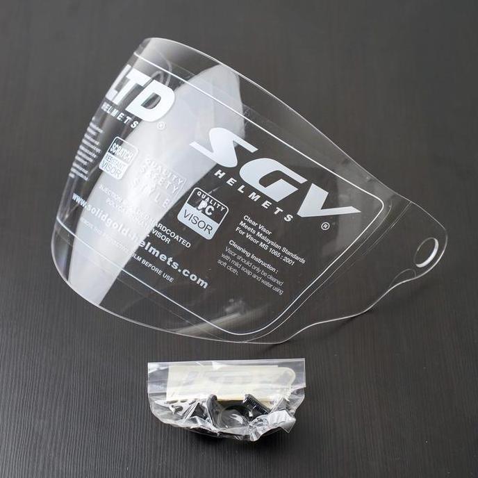 Visor Kaca Helm LTD Avent Sports SGV Solidgold Original Malaysia Smoke Black Bening Clear Rainbow Pe