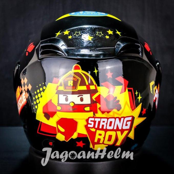 ASCA HELM ANAK | CARTOON ROBOCAR ROY | MODEL GM FIGHTER KIDS