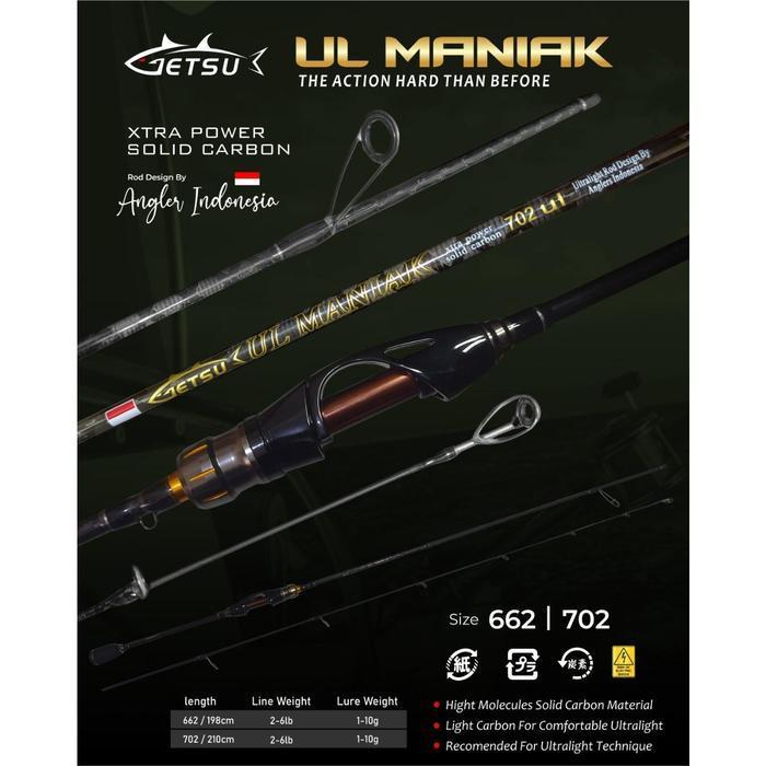 Joran Spinning Getsu UL Maniak 662 & 702 SP