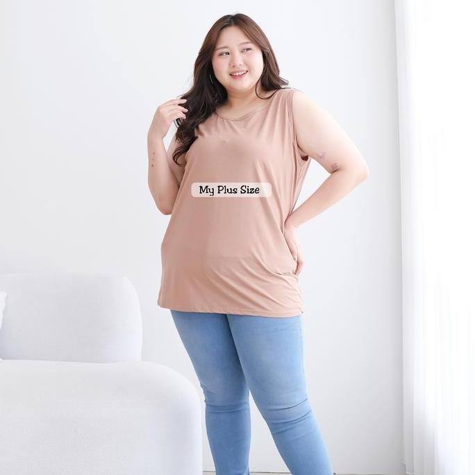Tanktop Wanita Super Jumbo, Ld 120-150 cm