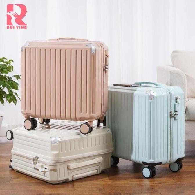 RUIYING88 KOPERA801 Wanita Pria 17/18INCH koper traveling cewek Anti Pecah dengan 4 Roda Berputar 36