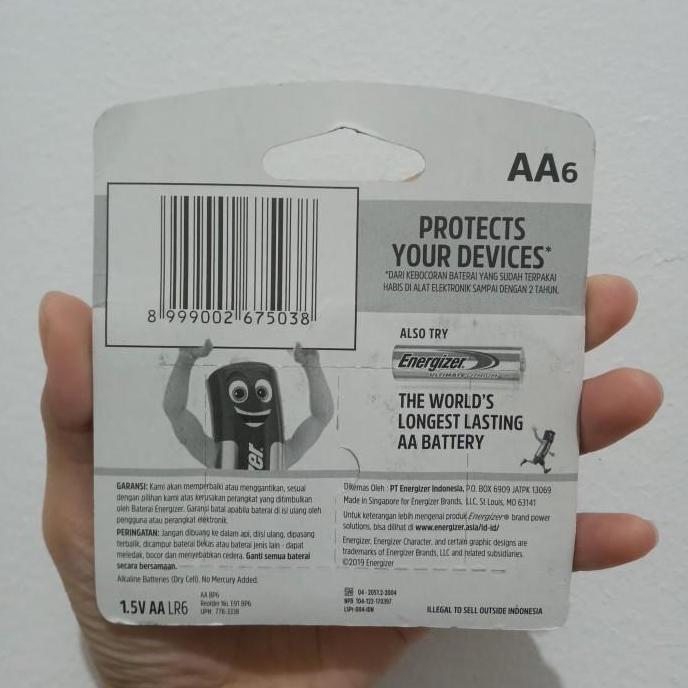 Homz- Baterai Energizer Max Aa6 | Battery Energizer Max Aa Isi 6Pcs 