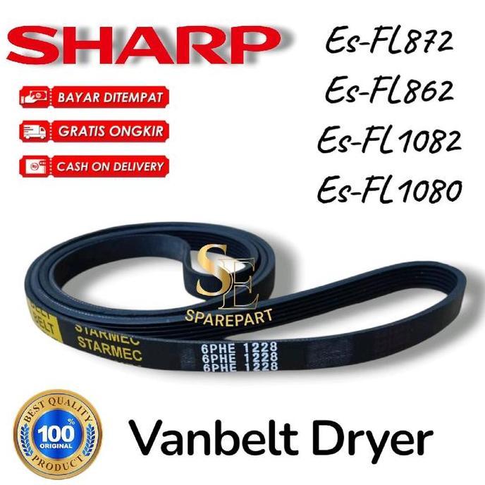 FENBELT PANBELT MESIN CUCI SHARP FRONT LOADING 6PH1228 ASLI