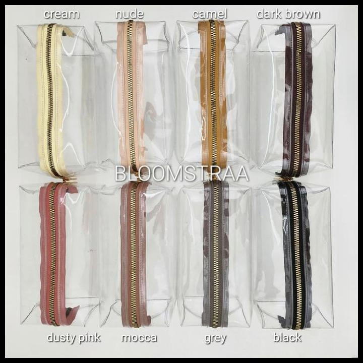 Best Seller [ Laurel ] Pouch Pvc Cosmetic Bags Dompet Mika Bening Aksesoris Kosmetik Make Up Pouch