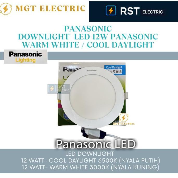 GRATIS ONGKIR - PANASONIC Downlight LED Panel Slim 12 Watt / PANASONIC DOWNLIGHT BULAT 12W