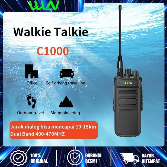 BERKUALITAS - HT WLN C1000 Jarak Jauh Ready 10km-15Km Walkie Talkie Power 10 watt Ba
